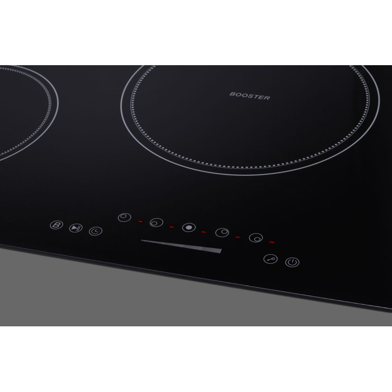 Summit 36" Black Ceramic Glass 5-Burner Induction Cooktop