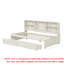 Structure de lit simple avec tablettes latérales, deux tiroirs et port USB intégré-545348461