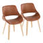 Chaise d'appoint rembourrée avec pieds en bois cintré Najrin-87951727-87951726
