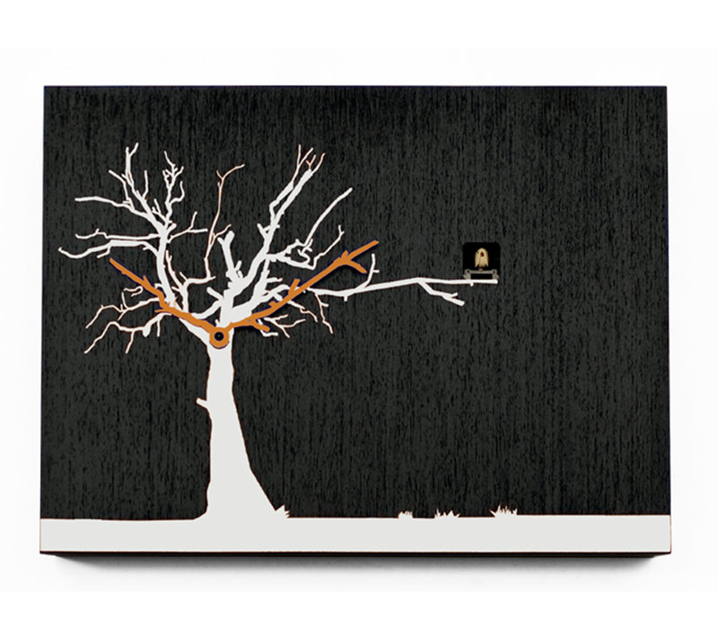 Myrtle Cuckoo Wall Clock, Black/White