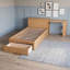 Lit plateforme avec bureau et rangement-606790032