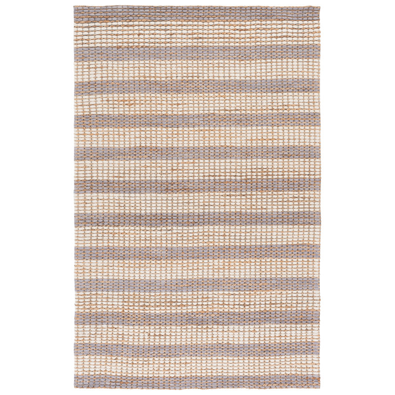 Martha Stewart Hand Tufted Jute/Sisal; Wool; Cotton Striped Indoor Rug, 6'-0" x 6'-0" Square
