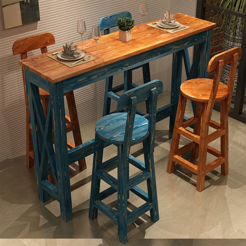 Table de bar Retro, H 41,34 po x L 39,37 po x l 14,96 po