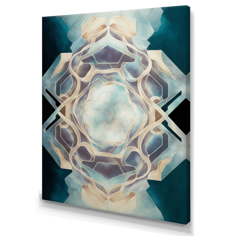 Impression sur toile tendue géométrique sacrée en couleurs rétro X, L 12 po x H 20 po