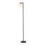 160cm Polished Torchiere Floor Lamp with USB and Outlet