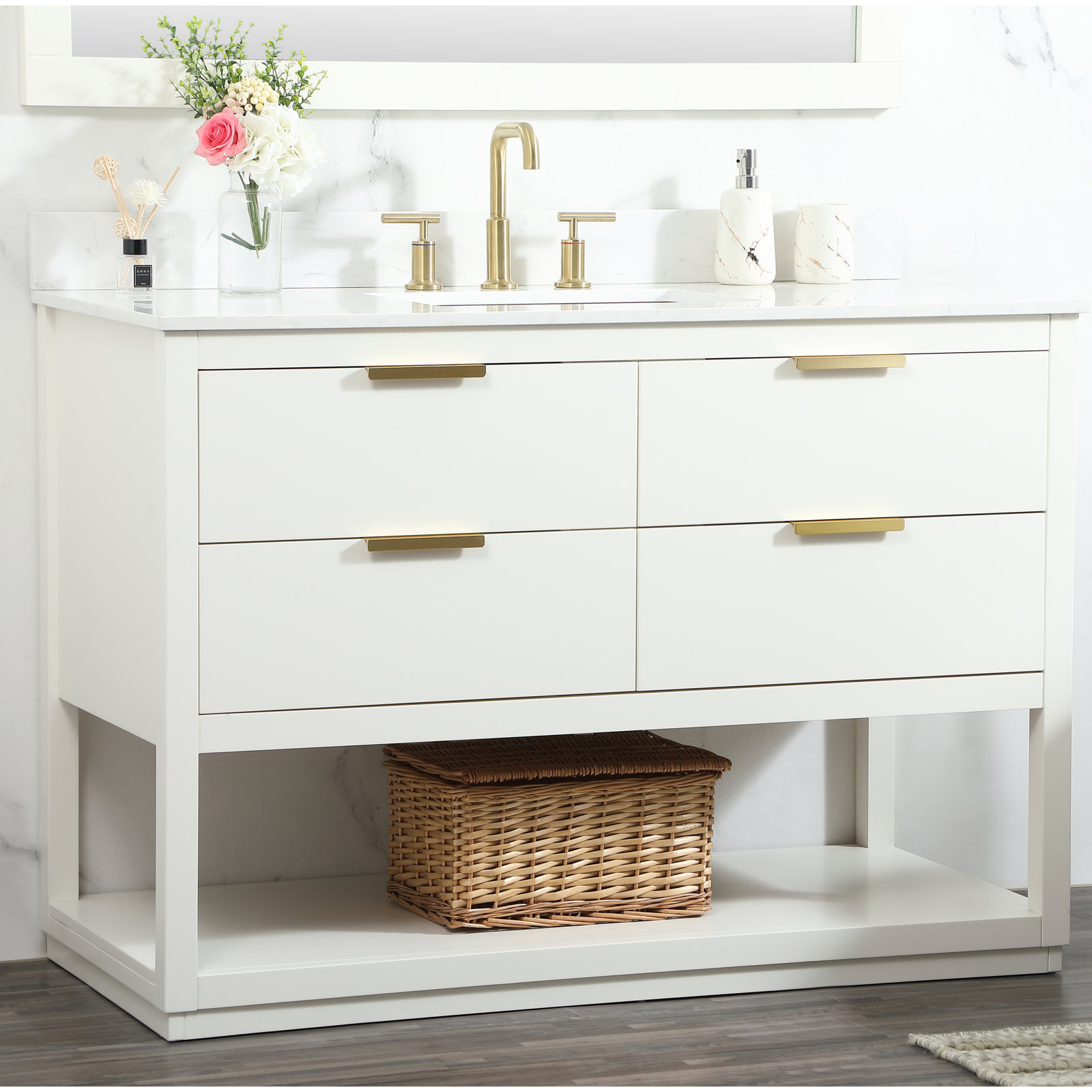 Felicity 48'' Single Bathroom Vanity, White