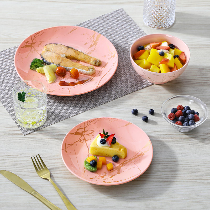  Porcelain China Dinnerware  - , Pink