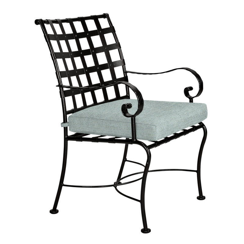Classico Outdoor Dining Armchair, Carbon Black, Cast Lagoon