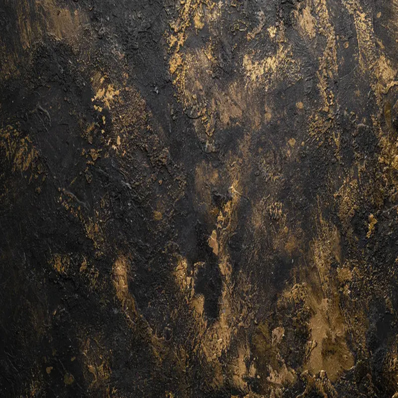 Murale texturée noire et dorée, L 204 po x l 114 po
