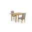 L'ensemble de table de cuisine 3 pièces comprend une table de salle à manger rectangulaire avec des feuilles papillon et 2 chaises rembourrées en tissu kaki foncé, en chêne-227459737-227459718-162799320