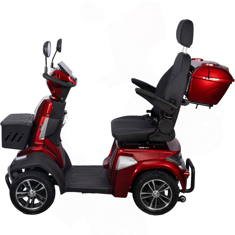 HS4W-B1R-1 Scooters à 4 roues robustes pour personnes âgées et adultes