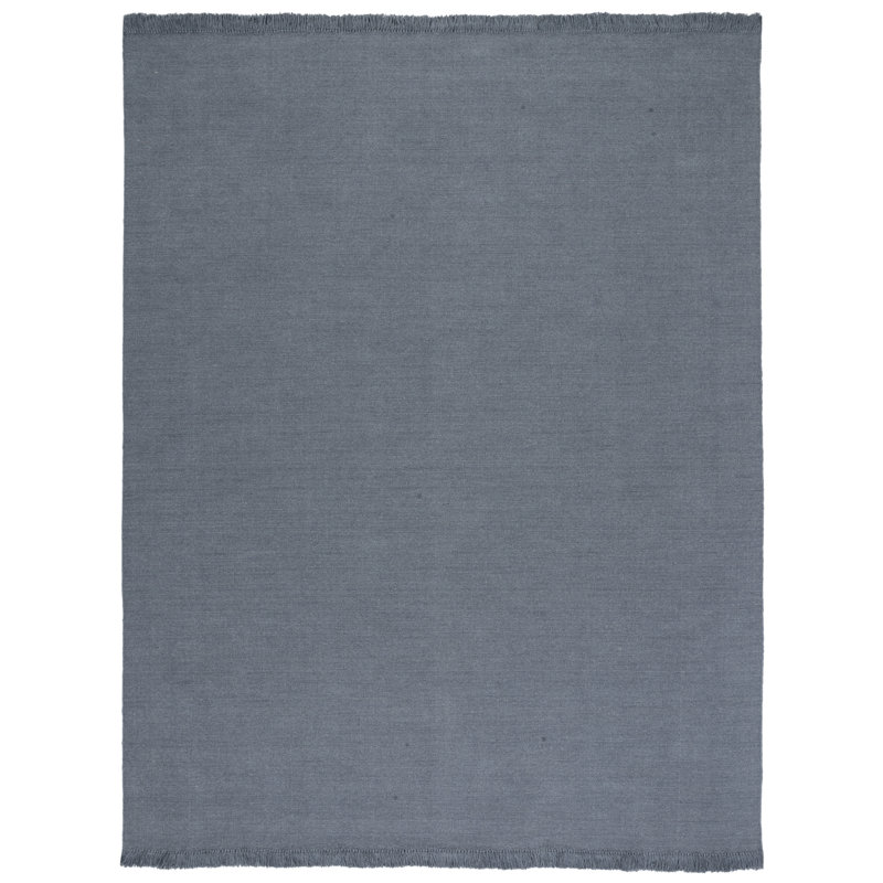 Lauren Ralph Lauren Hand Loomed Wool/Cotton Solid Colour Rug in Grey, Rectangle 9' x 12'