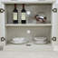 Buffet de rangement polyvalent avec 2 portes décoratives en miroir en acrylique-117262835