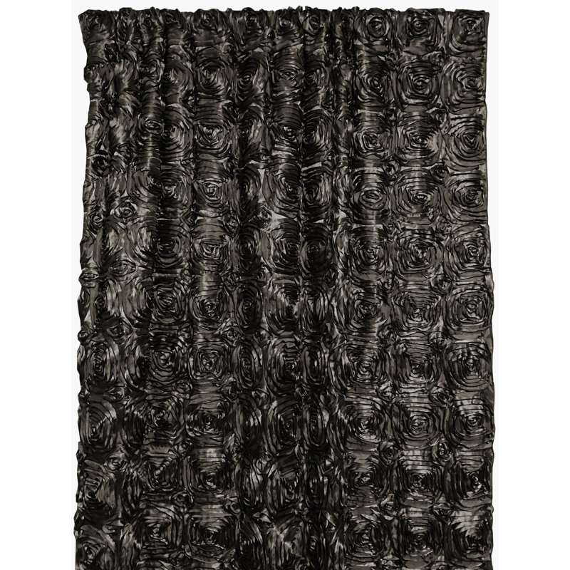 Room Darkening Curtain Single Panel, 54" W x 72" L, Charcoal
