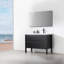 Allamanda 42 po L x 20 po P 2 tiroirs Meuble-lavabo avec évier simple et Comptoir en Quartz blanc
