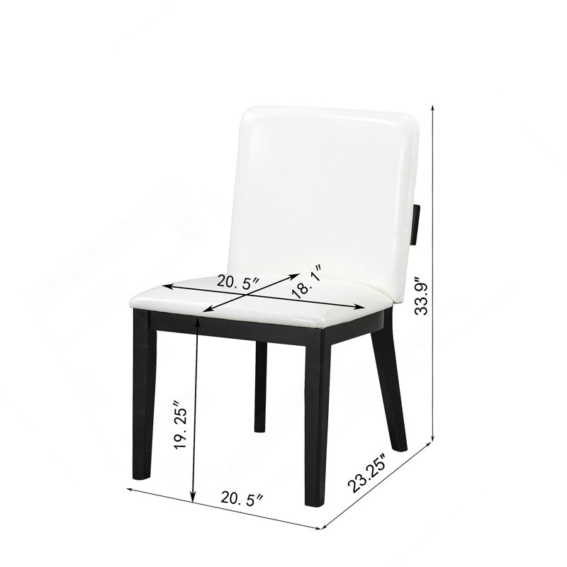Ensemble de deux chaises de salle à manger rembourrées avec une structure en bois franc et des sièges confortables pour une utilisation polyvalente