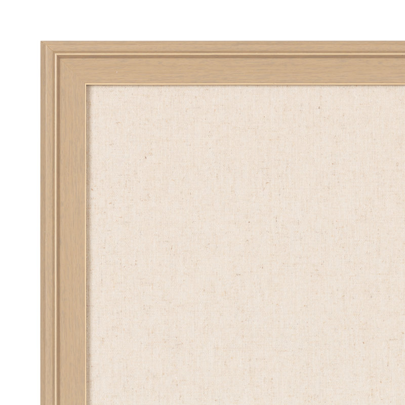 Tableau d'affichage en tissu avec cadre Oakhurst, 24" H x 15" L, Noir