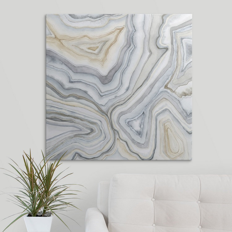 « ii » megan meagher, reproduction d’art Agate Abstract, H 30 po x l 30 po x P 1,5 po, Toile