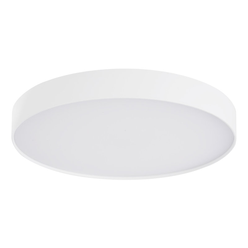 Rynn 7-in Black dimmable LED Flush Mount, White