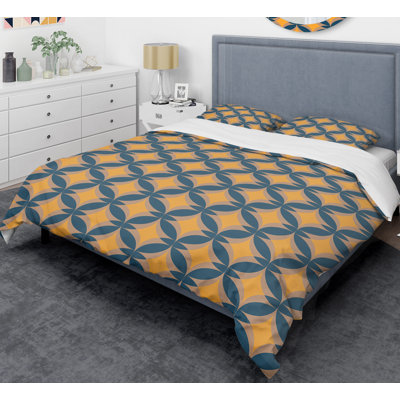 Ensemble de housse de couette abstract rétro de style mid-century