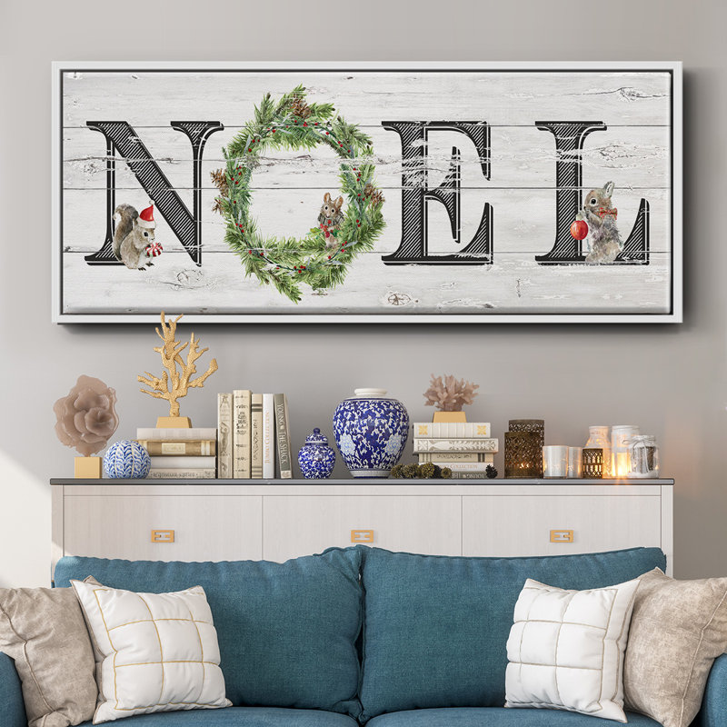 Farmhouse Noel - toile encadrée, H 20 po x l 50 po