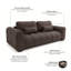 3 Seater Sofa Bed with Cushions-1339099600
