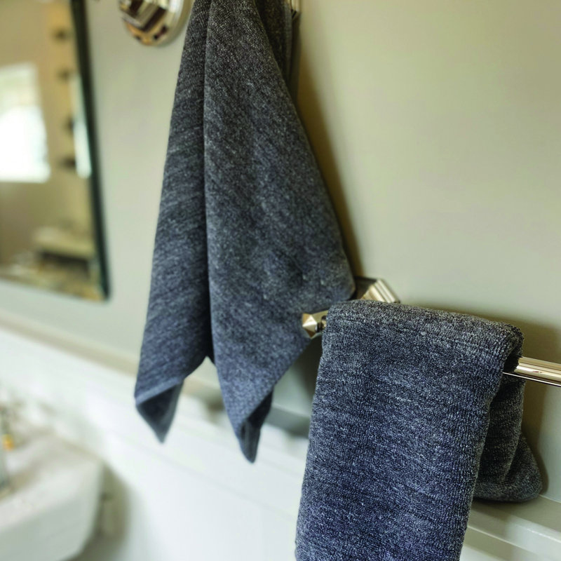 BedVoyage Hand Towel Set 2pc - Viscose from Bamboo + Cotton - 600 GSM - Absorbent & Odor Resistant, Charcoal