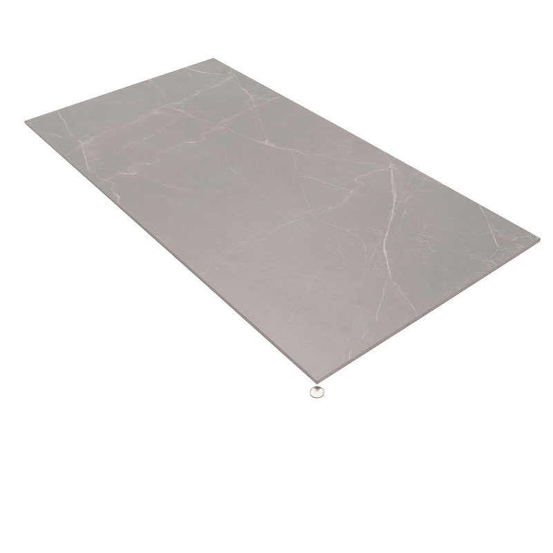 Grand carreau de mur et de plancher en porcelaine mate d'aspect marbre gris cendré 24 po x 48 po Regalia (paquet de 2 de 15,5 pieds carrés / caisse)