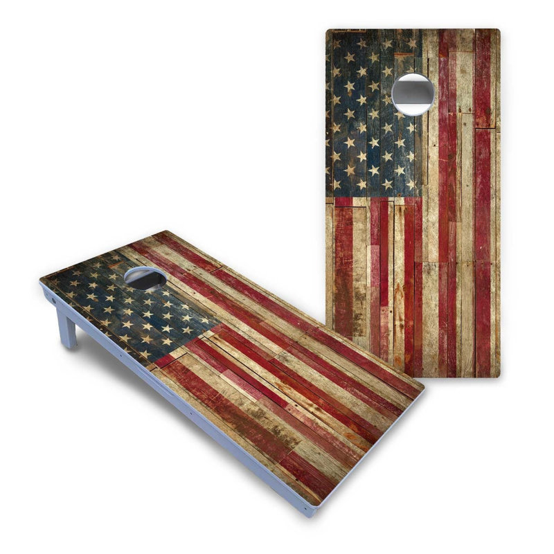 Ensemble de cornhole rustique à gauche, Ajouter un étui et des lumières