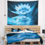 Tapisserie florale de nénuphar bleu-28502948