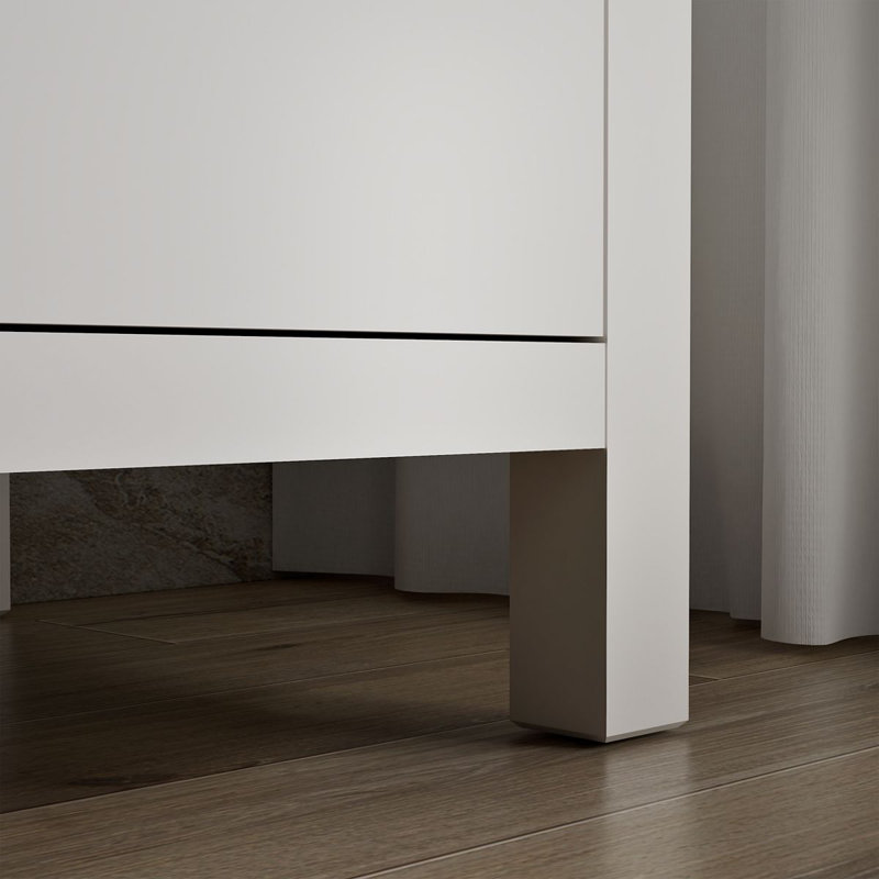 Kresla 60 In. Bathroom Vanity Cabinet With Sinks And Quartz Top, White, Brushed Nickel, 72"
