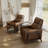 Edwin Solid Wood Upholstered Recliner Transitional Traditional Wide Armchair Faux Leather / Linen-1130967450