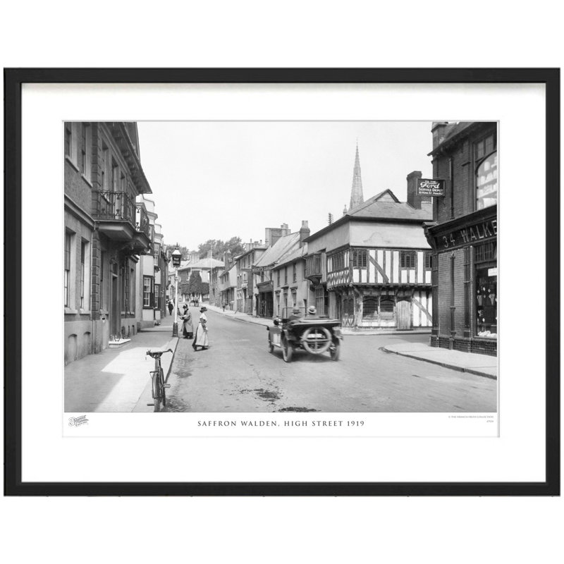 Saffron Walden, High Street 1919 by Francis Frith - Single Picture Frame Print, 40cm H x 50cm W x 2.3cm D