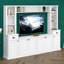 Ensemble de meuble mural 103 po avec pont pour téléviseurs de 75 po ou moins de 103 po, meuble télé avec tablettes réglables et console multimédia-118021656