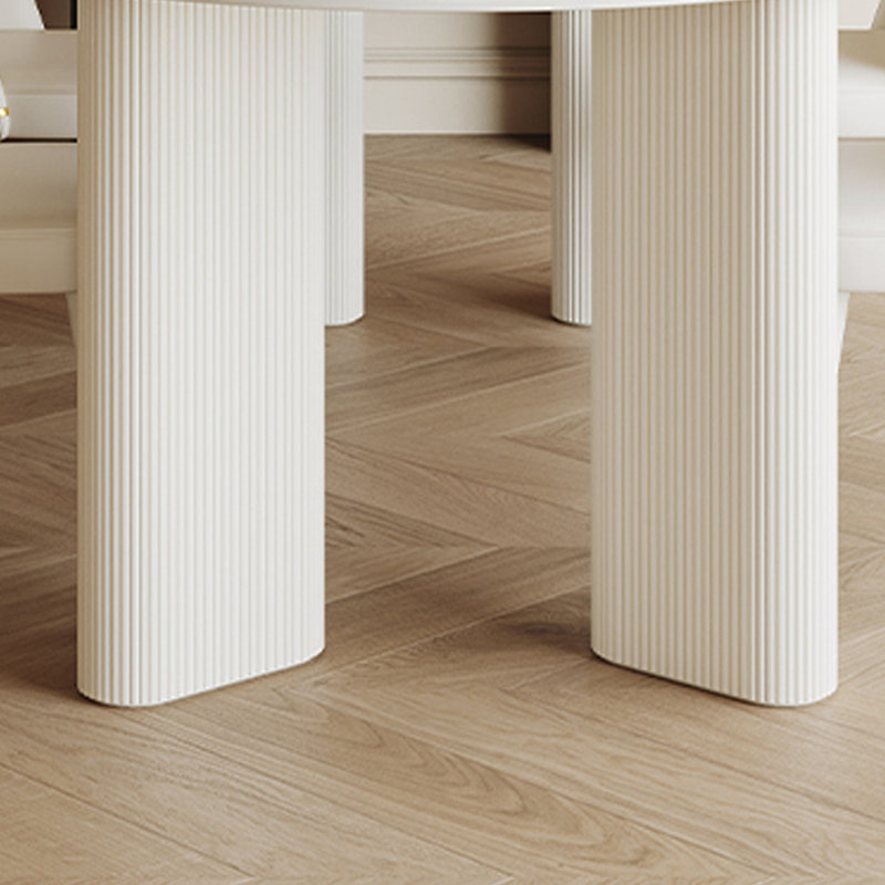Table de salle à manger Durb, Blanc / Gris, H 29,52 po x L 62,99 po x l 31,49 po
