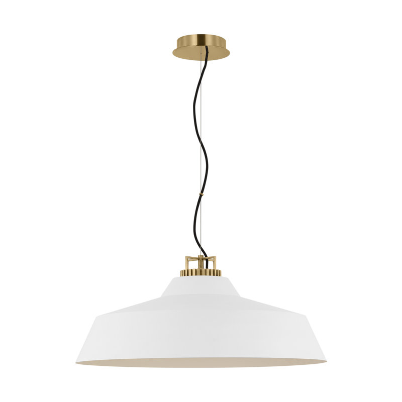 Forge 1 - Light LED Pendant, 12" H x 28" W x 28" D, Matte White
