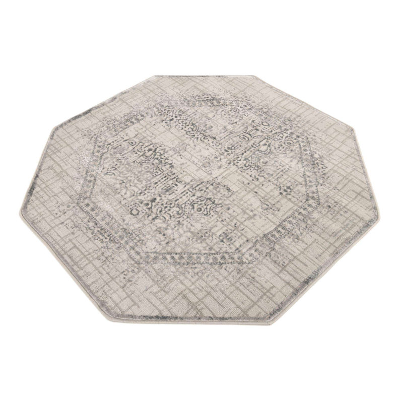 Alissa Abstract Indoor Rug, Octagon 5'3" x 5'3"