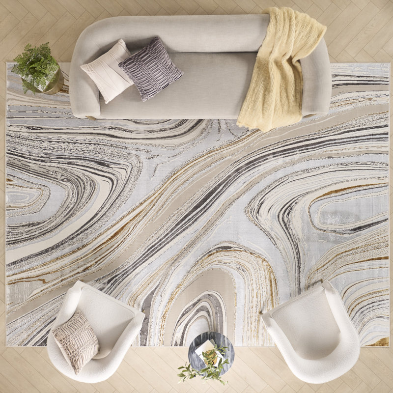 Blerona Abstract Indoor Rug, Rectangle 7'10" x 9'10"
