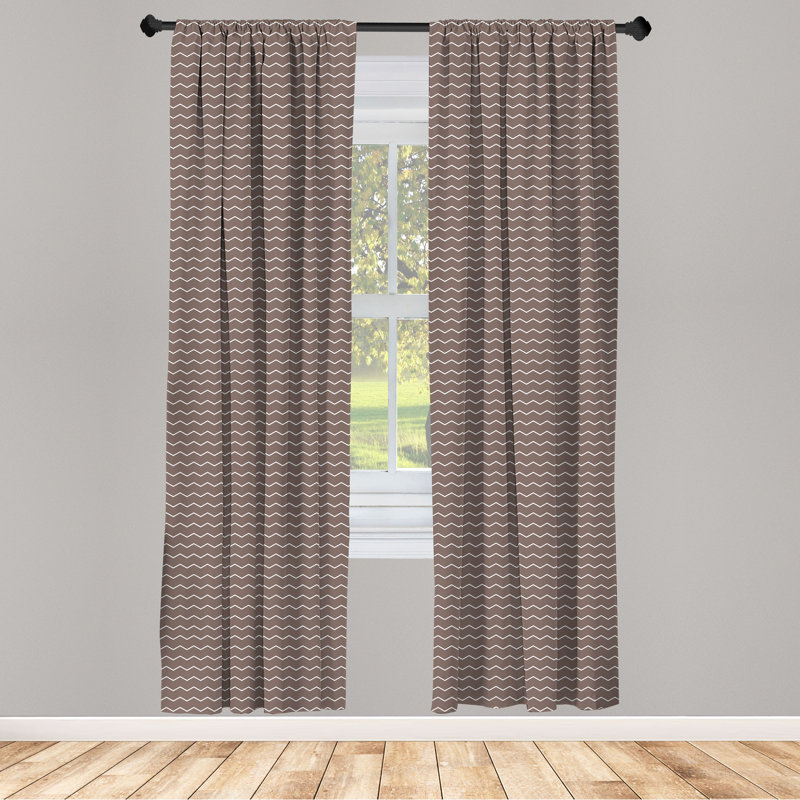 Rideaux 4 panneaux East Taupe, L 28 po x L 84 po