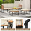 Ensemble de conversation pour patio pour 5 personnes en bois d'acacia avec coussins Tuule