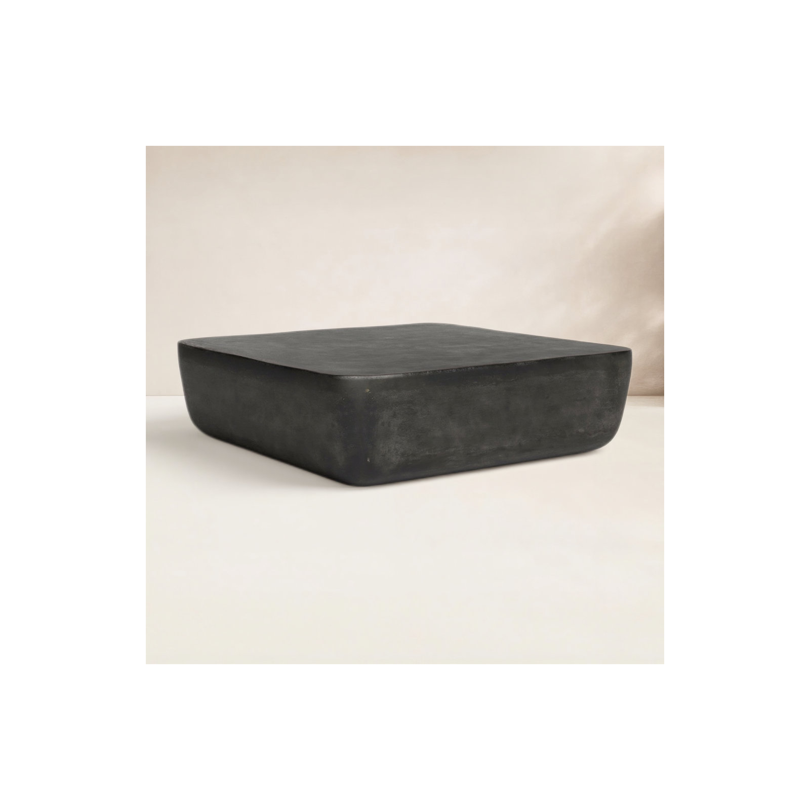 Eponine 48'' Metal Outdoor Coffee Table, Aged Gray