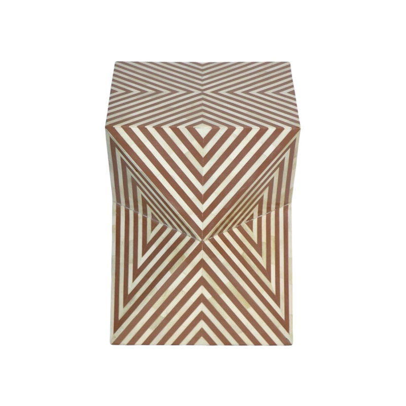 Table d'appoint Visionary, Blanc / Brun