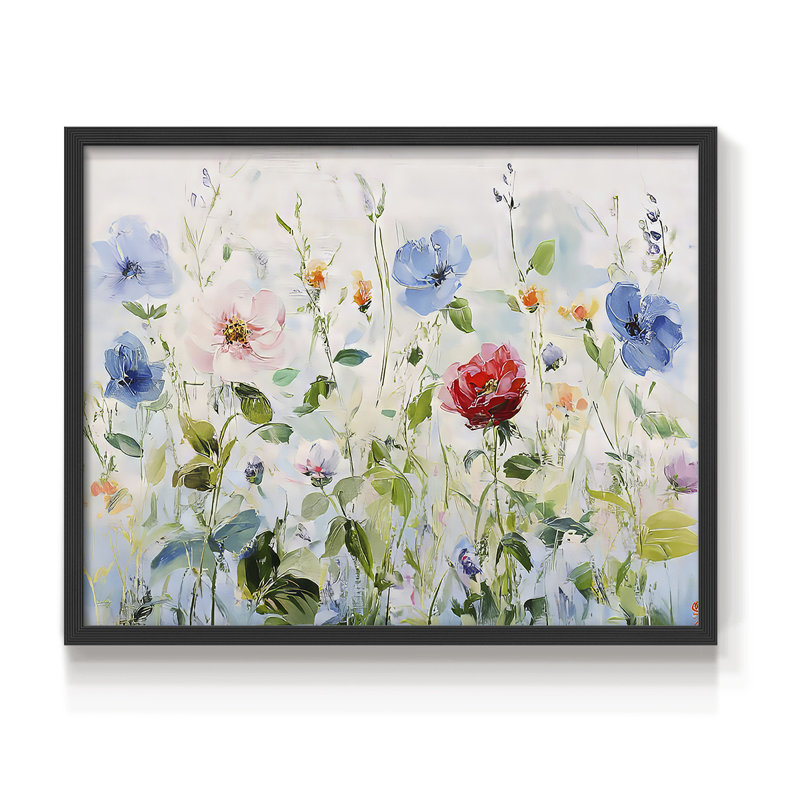 Série florale XXIX, impression encadrée, Noir, noir, noir, noir, H 16 po x l 20 po