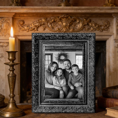 Cadre 8 pi x 10 po noir de style rétro 1PC pour cadeaux de Noël
