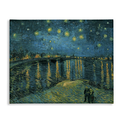 «Classic Starry Night over the Rhone Van Gogh» par Vincent Van Gogh, reproduction d'art graphique