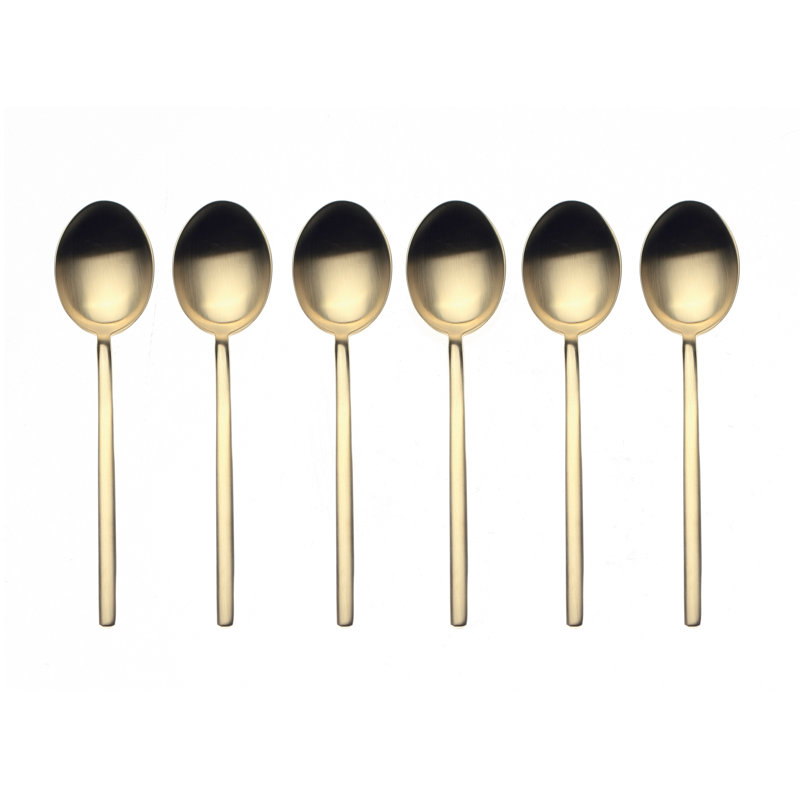Ensemble de 6 cuillères raison Moka - Or glacé
