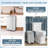 2 Pack Trash Can Combo Set With Step-on Pedal Removable Inner Buckets For Kitchen