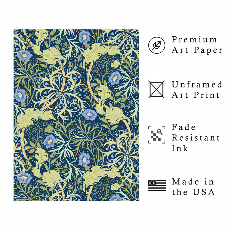 «Botanical William Morris Style», reproduction d'art classique sans cadre