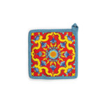 Excelsa Trinacria Abstract Cotton Potholder