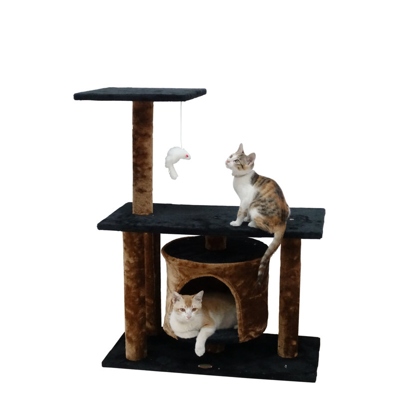 Pet Supplies Pet Club Petco Cat Condo H Cat Tree Black/Brown